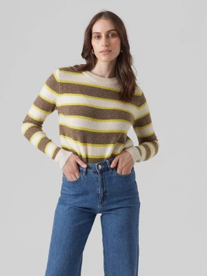 Vero Moda Sweter w kolorze brązowo-kremowym rozmiar: XL