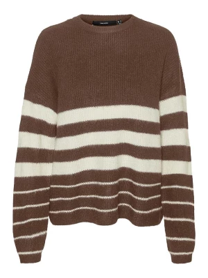 Vero Moda Sweter w kolorze brązowo-kremowym rozmiar: XL