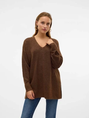 Vero Moda Sweter w kolorze brązowym rozmiar: XS