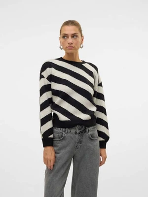 Vero Moda Sweter w kolorze czarno-białym rozmiar: L
