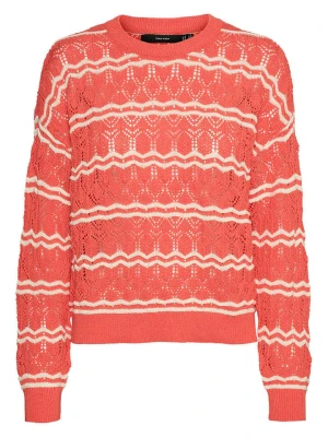 Vero Moda Sweter w kolorze czerwono-kremowym rozmiar: XL