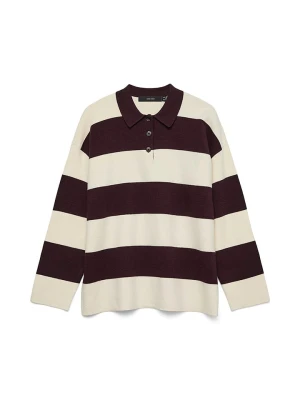 Vero Moda Sweter w kolorze kremowo-brązowym rozmiar: XXL