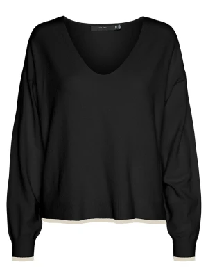 Vero Moda Sweter w kolorze kremowo-czarnym rozmiar: M