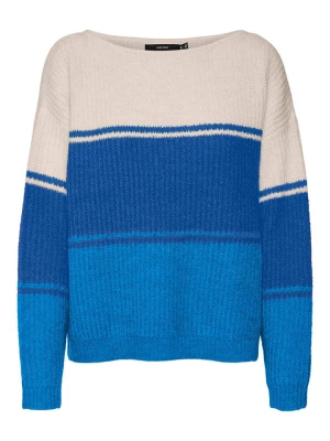 Vero Moda Sweter w kolorze niebiesko-kremowym rozmiar: L