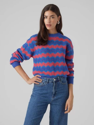 Vero Moda Sweter w kolorze niebiesko-różowym rozmiar: L