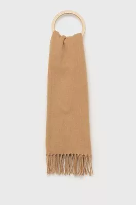 Vero Moda szalik damski kolor brązowy gładki
