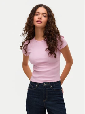 Vero Moda T-Shirt Chloe 10306894 Różowy Slim Fit