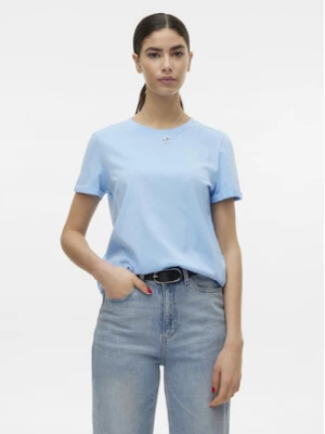 Vero Moda T-Shirt Paula 10243889 Błękitny Regular Fit