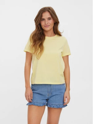Vero Moda T-Shirt Paula 10243889 Żółty Regular Fit