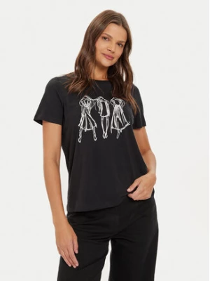 Vero Moda T-Shirt Romy 10320297 Czarny Regular Fit