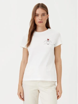 Vero Moda T-Shirt Viva 10322077 Biały Regular Fit