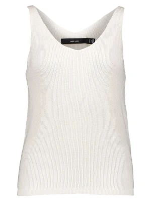 Vero Moda Top dzianinowy w kolorze białym rozmiar: S