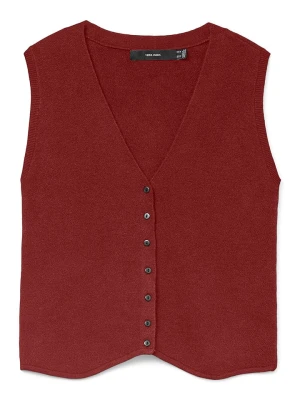 Vero Moda Top dzianinowy w kolorze bordowym rozmiar: XS