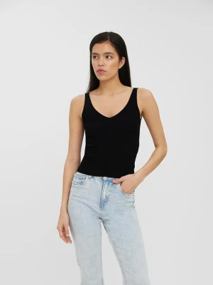 Vero Moda Top dzianinowy w kolorze czarnym rozmiar: XS