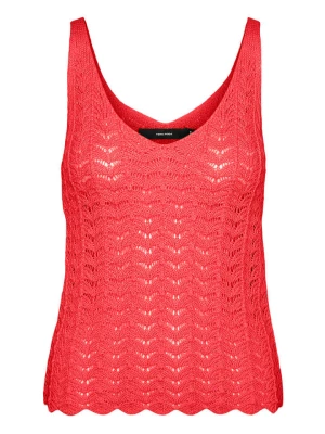 Vero Moda Top dzianinowy w kolorze czerwonym rozmiar: XS