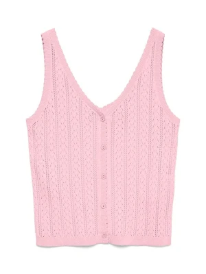 Vero Moda Top dzianinowy w kolorze jasnoróżowym rozmiar: L