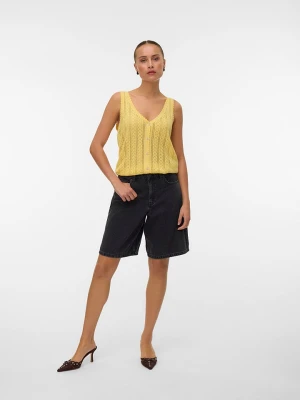 Vero Moda Top dzianinowy w kolorze żółtym rozmiar: L