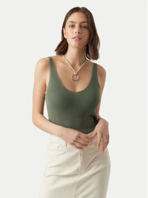 Vero Moda Top New Lex Sun 10281877 Zielony ciemny Regular Fit