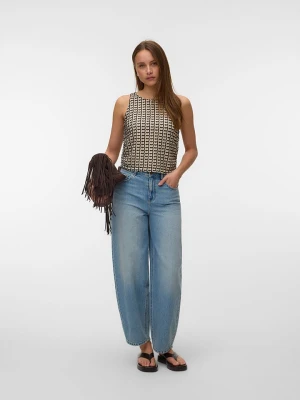 Vero Moda Top w kolorze beżowo-czarnym rozmiar: L