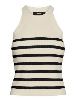 Vero Moda Top w kolorze beżowo-czarnym rozmiar: XS