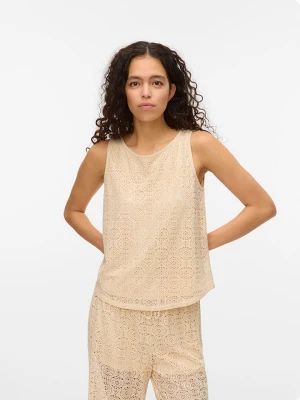 Vero Moda Top w kolorze beżowym rozmiar: M