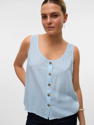Vero Moda Top w kolorze błękitno-białym rozmiar: M