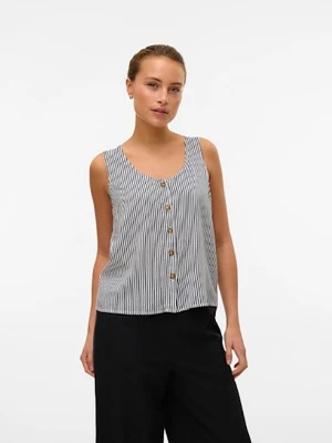 Vero Moda Top w kolorze granatowo-białym rozmiar: M