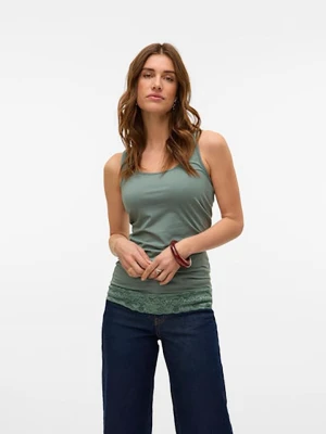 Vero Moda Top w kolorze zielonym rozmiar: M