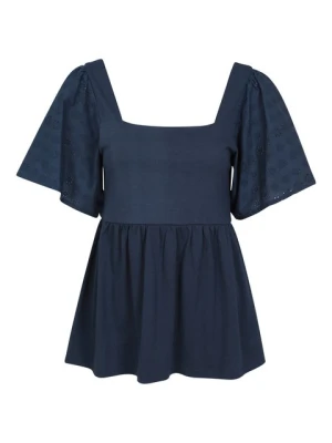 Verona damski haftowany top z rękawami - Navy Mountain Warehouse