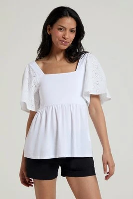 Verona damski haftowany top z rękawami - White Mountain Warehouse