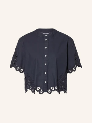 Veronica Beard Bluzka Aleck Z Koronką blau