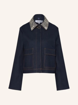 Veronica Beard Kurtka Jeansowa Barrington Z Kamieniami Ozdobnymi blau