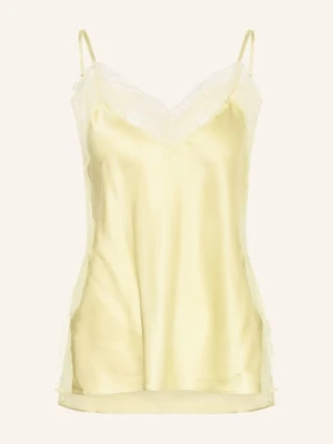 Veronica Beard Satynowa Bluzka Johanan Z Jedwabiem I Koronką gruen