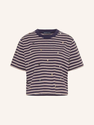 Veronica Beard T-Shirt Sebastian Z Kamieniami Ozdobnymi blau