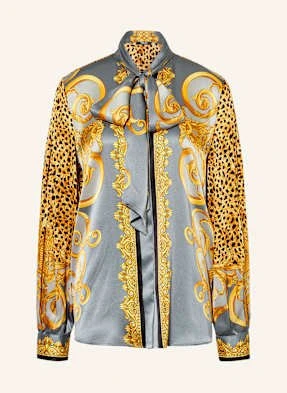 Versace Bluzka Z Wiązaniem Pod Szyją Z Jedwabiu gelb