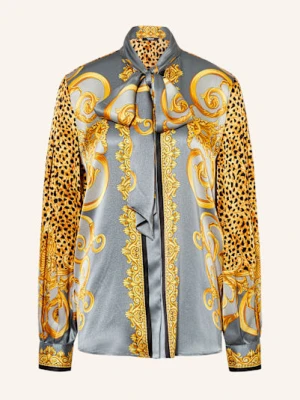 Versace Bluzka Z Wiązaniem Pod Szyją Z Jedwabiu gelb