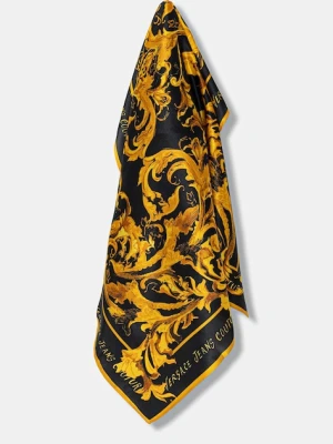 Versace Jeans Couture apaszka jedwabna damska kolor czarny wzorzysta 79HA7H01 ZG402