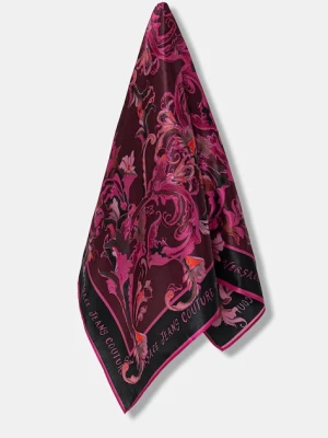 Versace Jeans Couture apaszka jedwabna damska kolor fioletowy wzorzysta 79HA7H01 ZG402