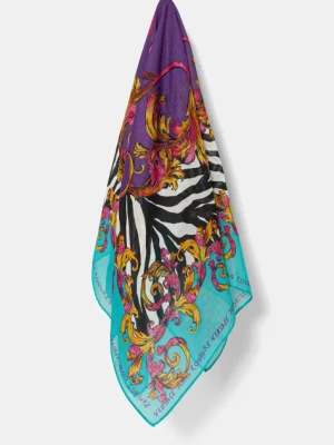 Versace Jeans Couture apaszka wełniana damska kolor multicolor wzorzysta 78HA7H02 ZG355
