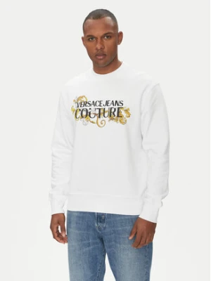 Versace Jeans Couture Bluza 78GAIC06 Biały Regular Fit