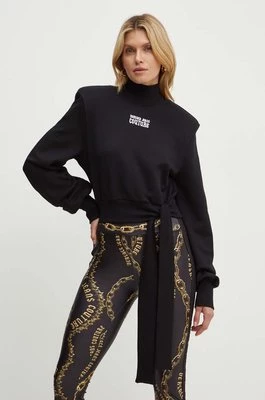 Versace Jeans Couture bluza bawełniana damska kolor czarny z aplikacją 77HAI311 F0010