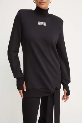 Versace Jeans Couture bluza bawełniana damska kolor czarny z aplikacją 77HAO972 F0010
