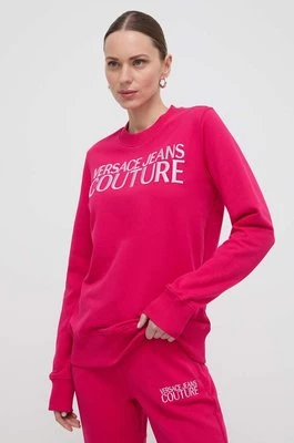 Versace Jeans Couture bluza bawełniana damska kolor różowy z aplikacją 76HAIT01 CF01T