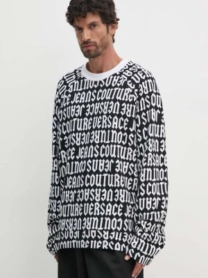 Versace Jeans Couture bluza bawełniana męska kolor czarny wzorzysta 77GAI316 FS157