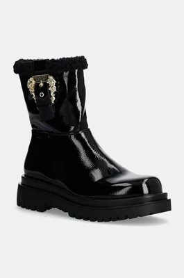 Versace Jeans Couture botki Drew damskie kolor czarny na platformie 77VA3S69 ZS866 899