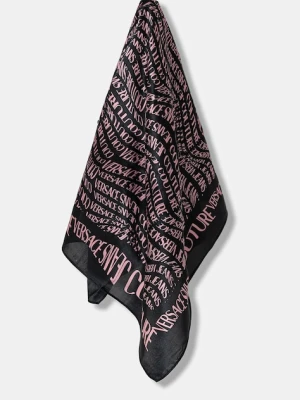 Versace Jeans Couture chusta jedwabna damska kolor czarny wzorzysta 79HA7H01 ZG406