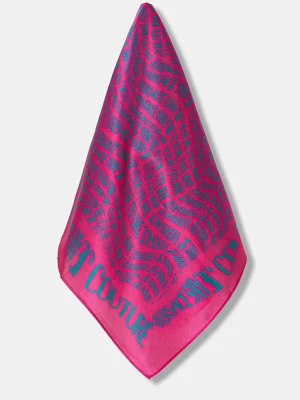 Versace Jeans Couture chusta jedwabna damska kolor różowy wzorzysta 79HA7H01 ZG406