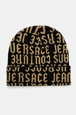 Versace Jeans Couture czapka kolor czarny z grubej dzianiny 77HAZK54 ZG293