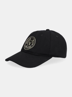 Versace Jeans Couture czapka z daszkiem bawełniana kolor czarny 79GAZK26 ZG388