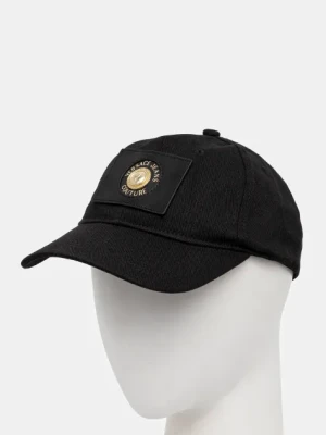 Versace Jeans Couture czapka z daszkiem bawełniana kolor czarny wzorzysta 77GAZK43 ZG304